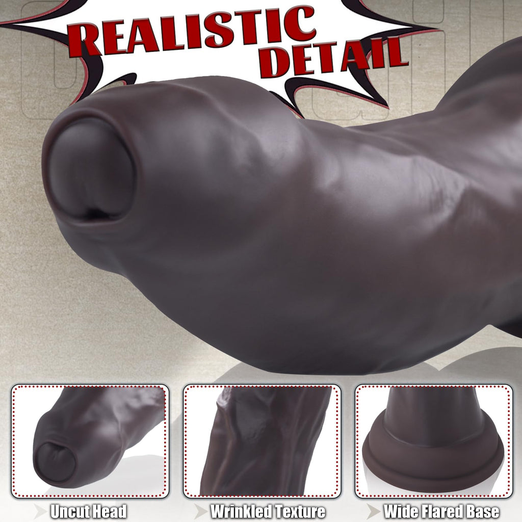 13 Inch Dual Density Silicone Dildo with Suction Cup K578