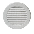 4" White Plastic Round Vent Cover with Mesh E917870