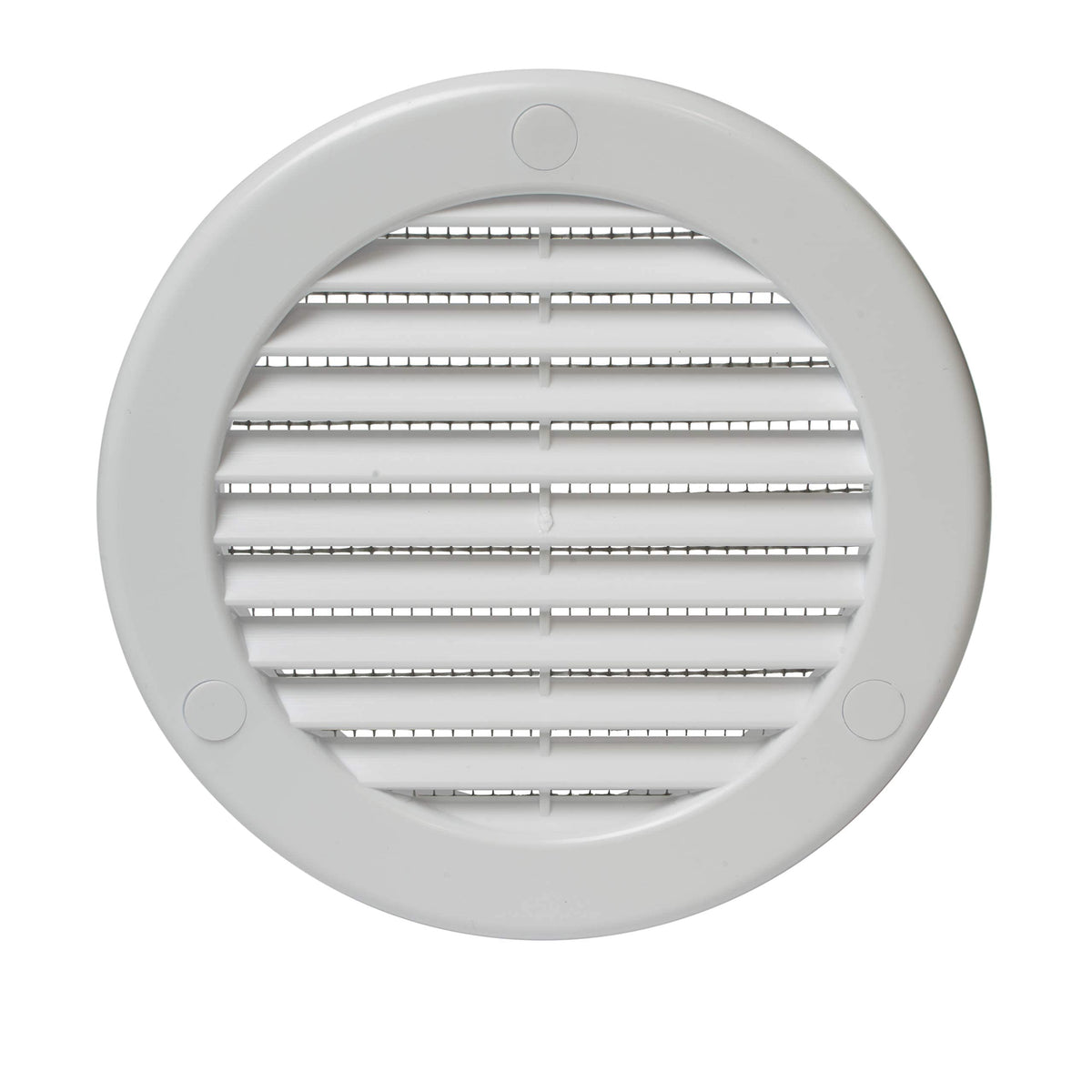 4" White Plastic Round Vent Cover with Mesh E917870