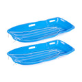 Plastic Toboggan Snow Sled with Pull Rope, 2 Pack U288