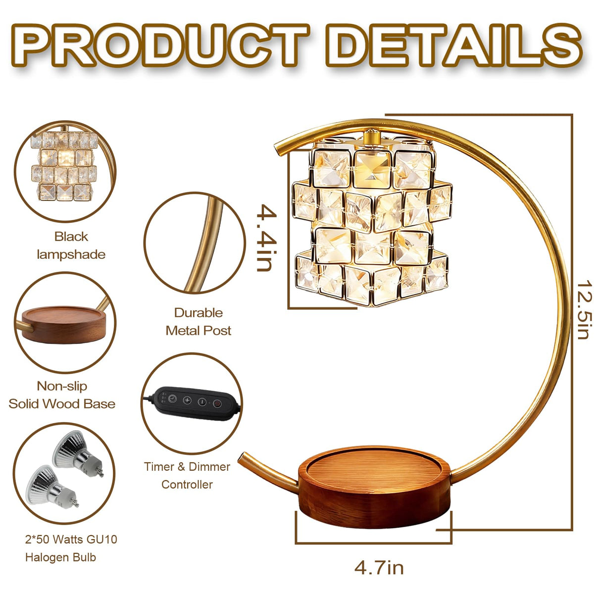 Candle Warmer Lamp with Timer Dimmable Wax Warmer Q59166