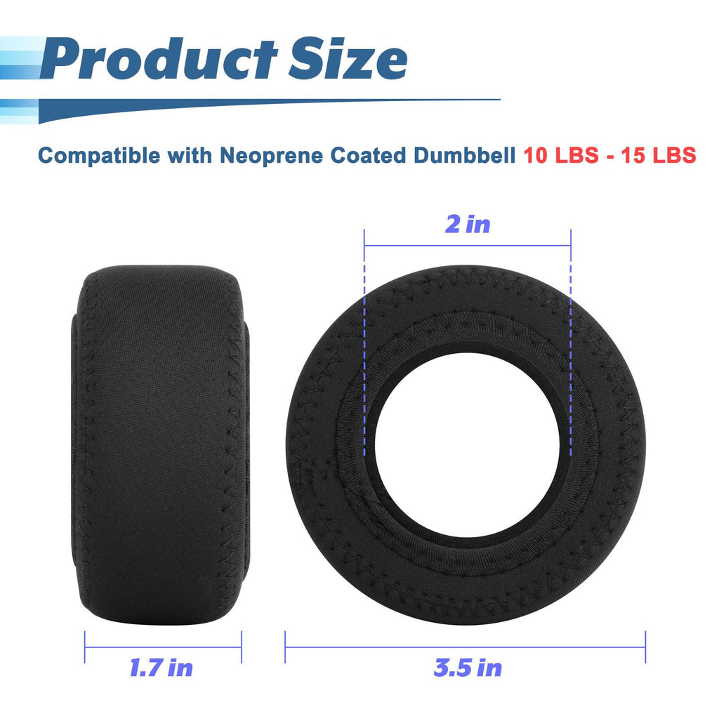 4 Pcs Neoprene Dumbbell Head Ends Protector Cover E179