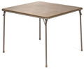 38" Square Folding Card Table, Beige Vinyl U320