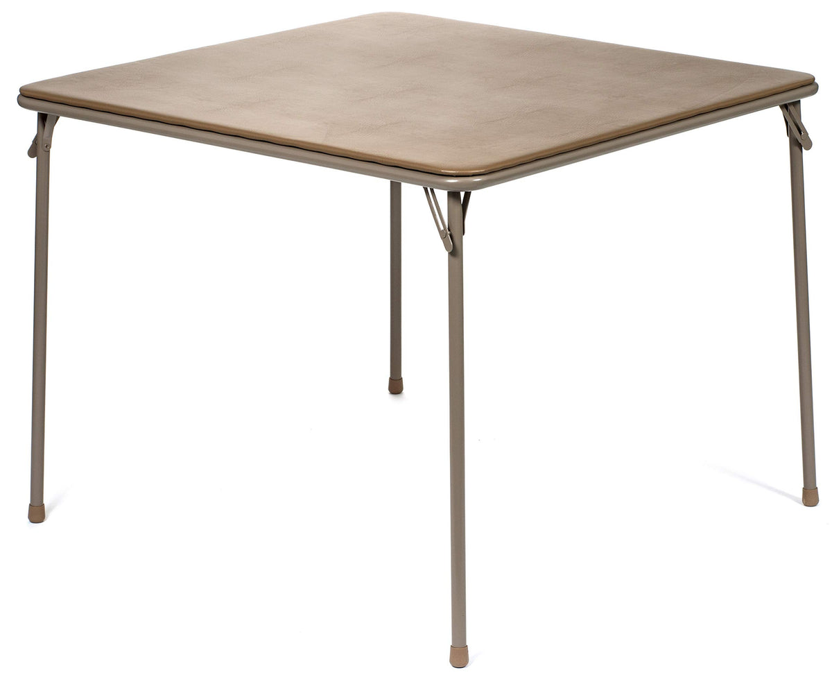 38" Square Folding Card Table, Beige Vinyl U320