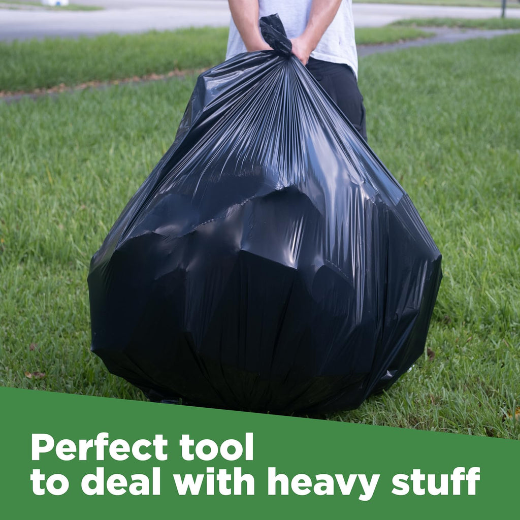 95 Gallon Heavy Duty Contractor Trash Bags, 50 Ct, Black, 1.2 Mil W10720