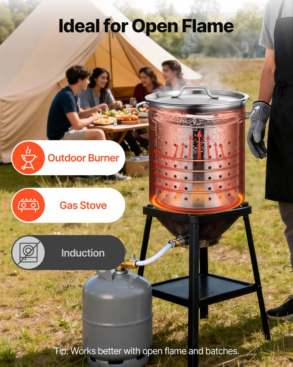 42 Quart Stainless Steel Stockpot with Strainer and Lid O60179