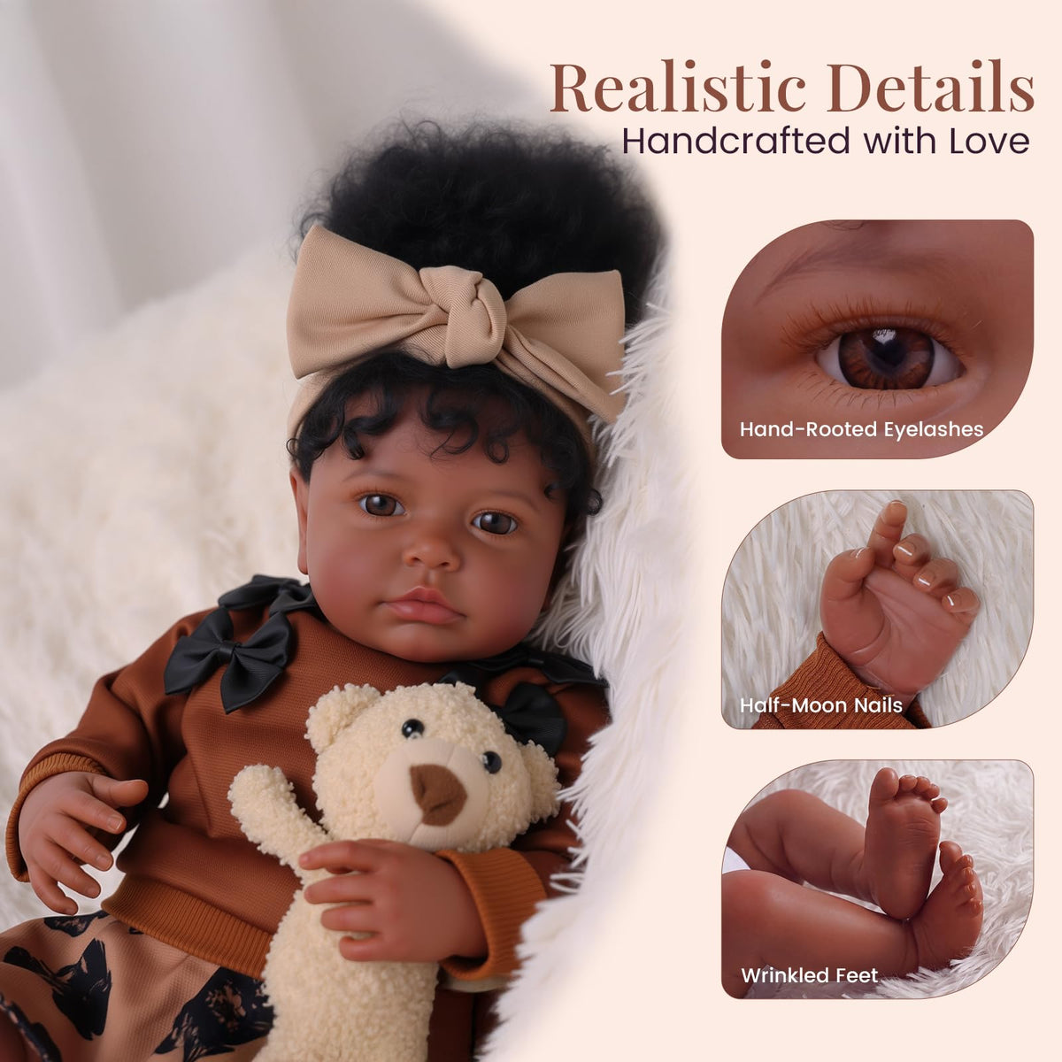 20 Inch Black Baby Doll with Play Set O791