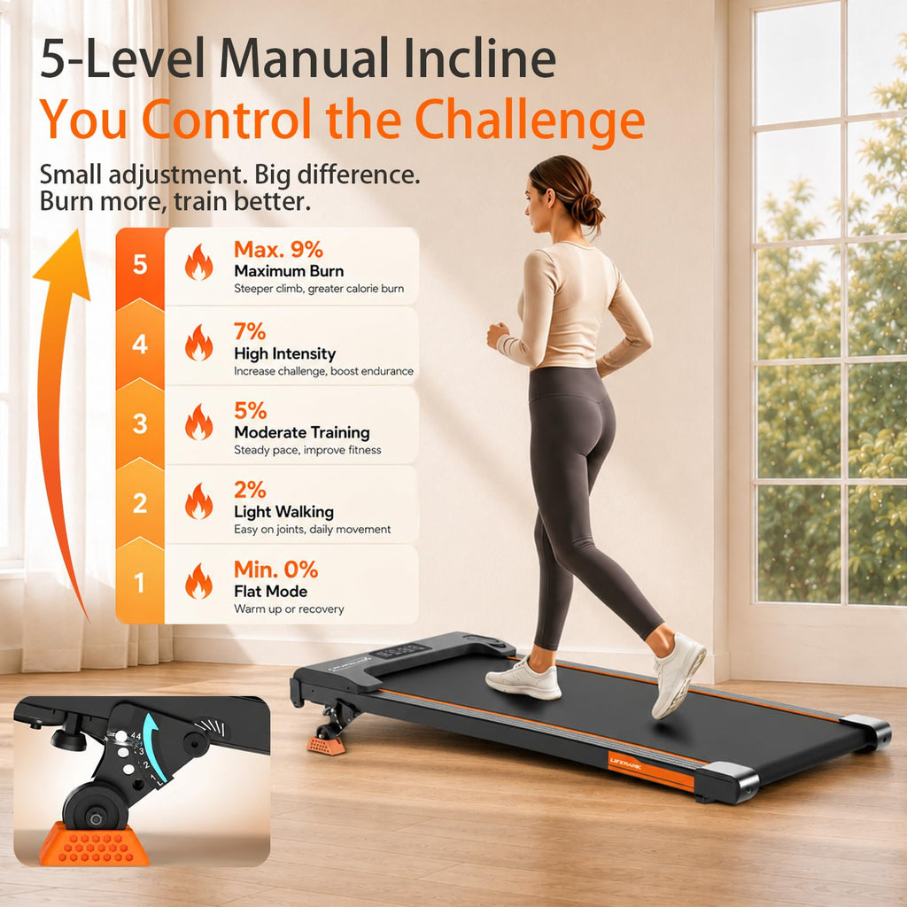 Portable Under Desk Treadmill with Incline M806881