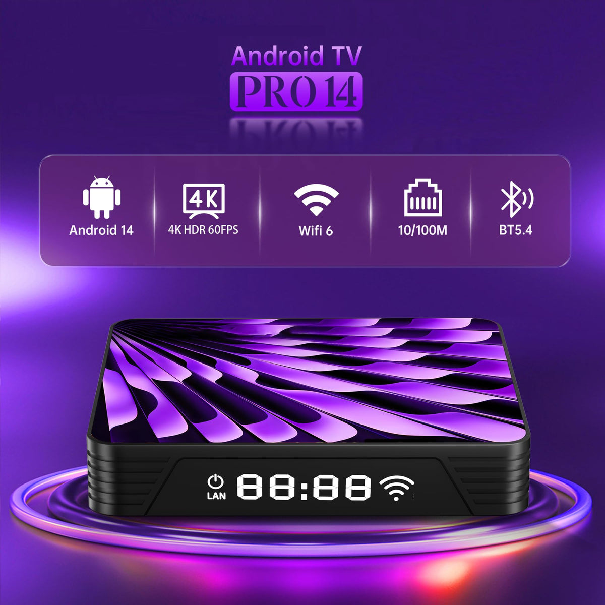 Android 14.0 TV Box 2GB 16GB 4K 8K Q514