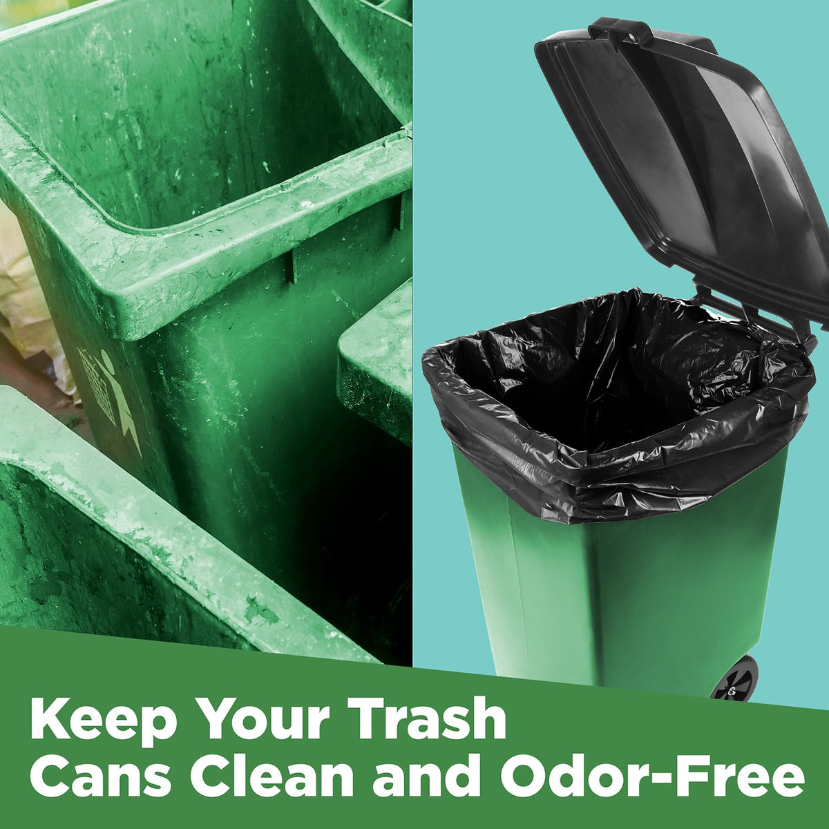 95 Gallon Heavy Duty Contractor Trash Bags, 50 Ct, Black, 1.2 Mil W10720