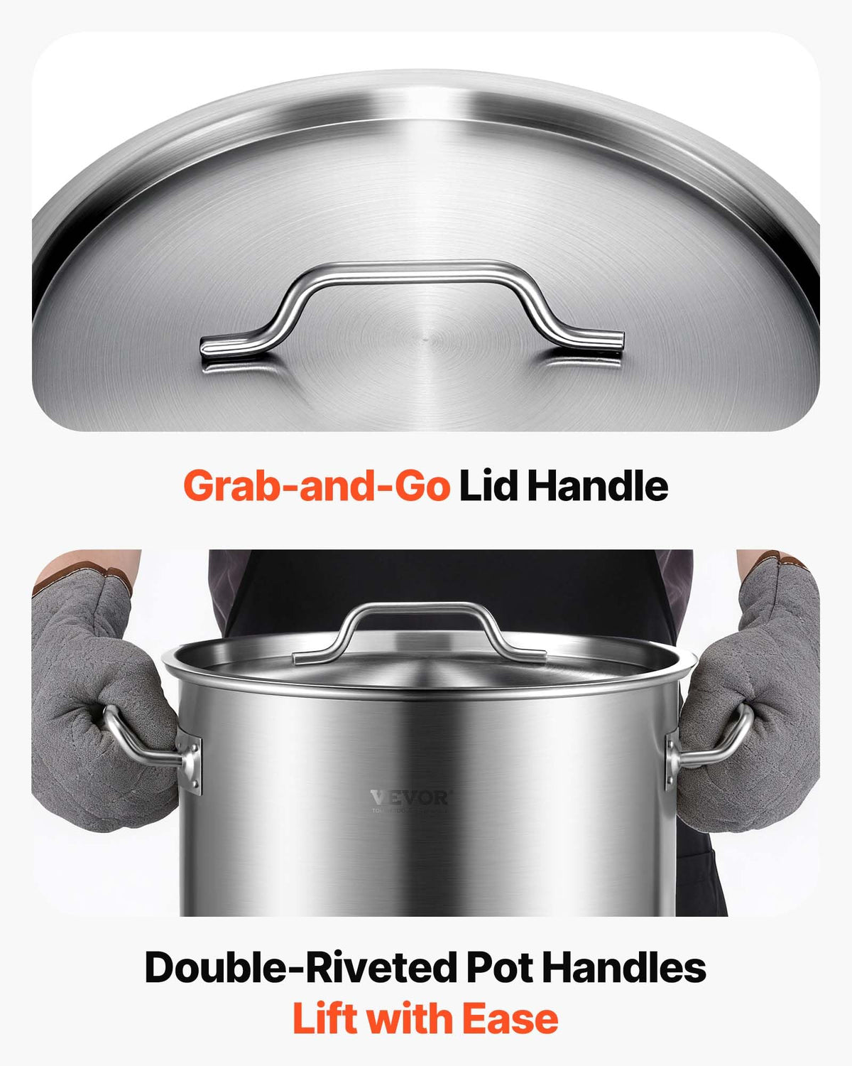 42 Quart Stainless Steel Stockpot with Strainer and Lid O60179
