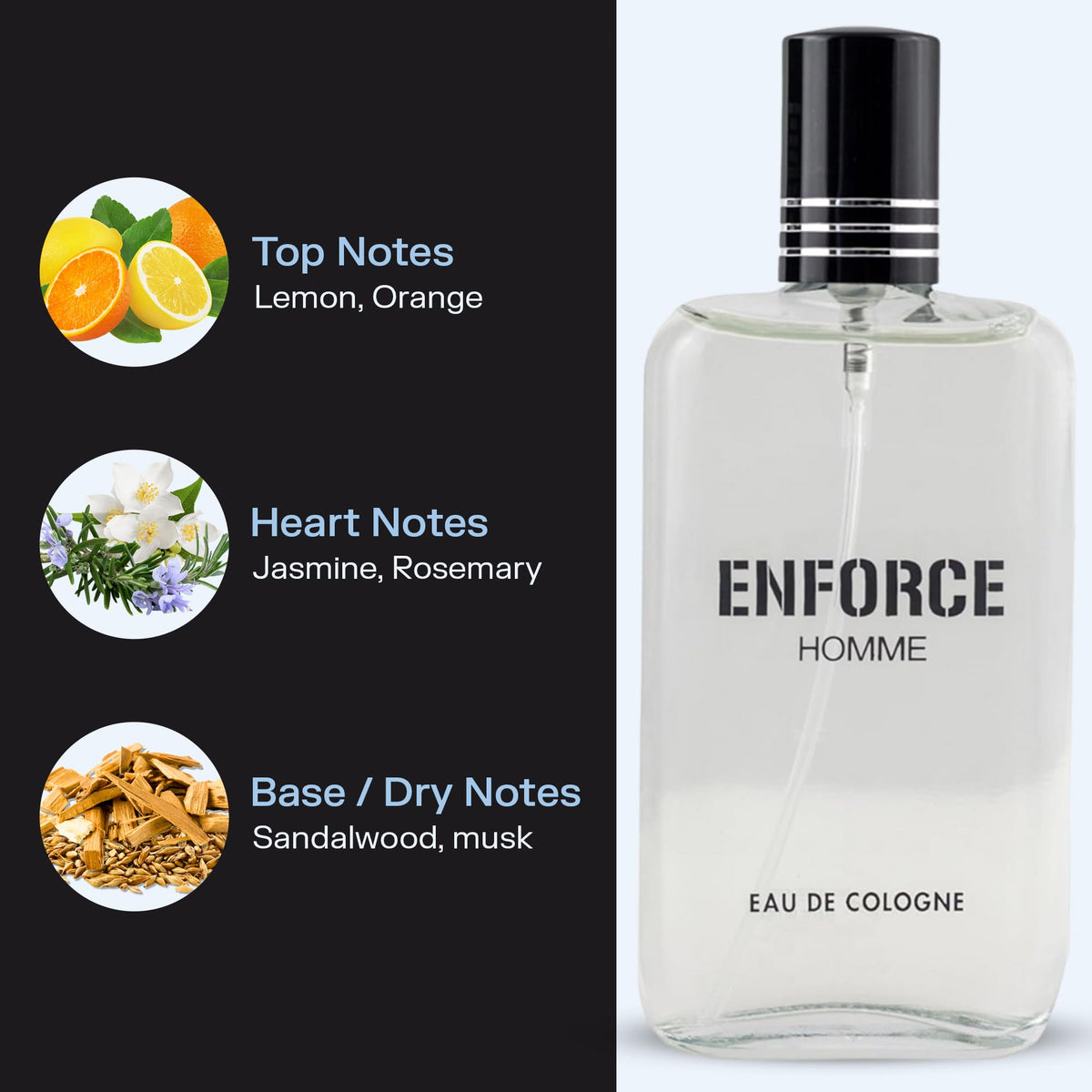 Eau de Toilette Spray Woody Sandalwood Citrus Musk 3.4 Fl Oz Y186660