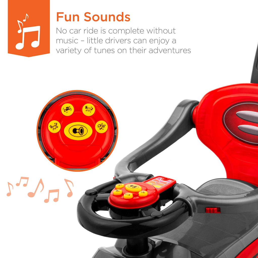 Kids 3-in-1 Push and Pedal Ride On Car L905588