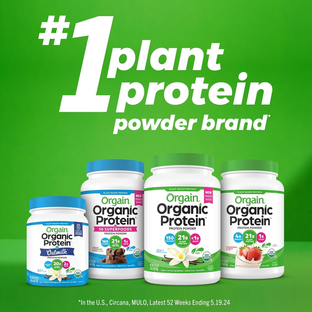 Creatine Monohydrate Powder & Organic Vegan Vanilla Bean Protein Powder Bundle Q31431
