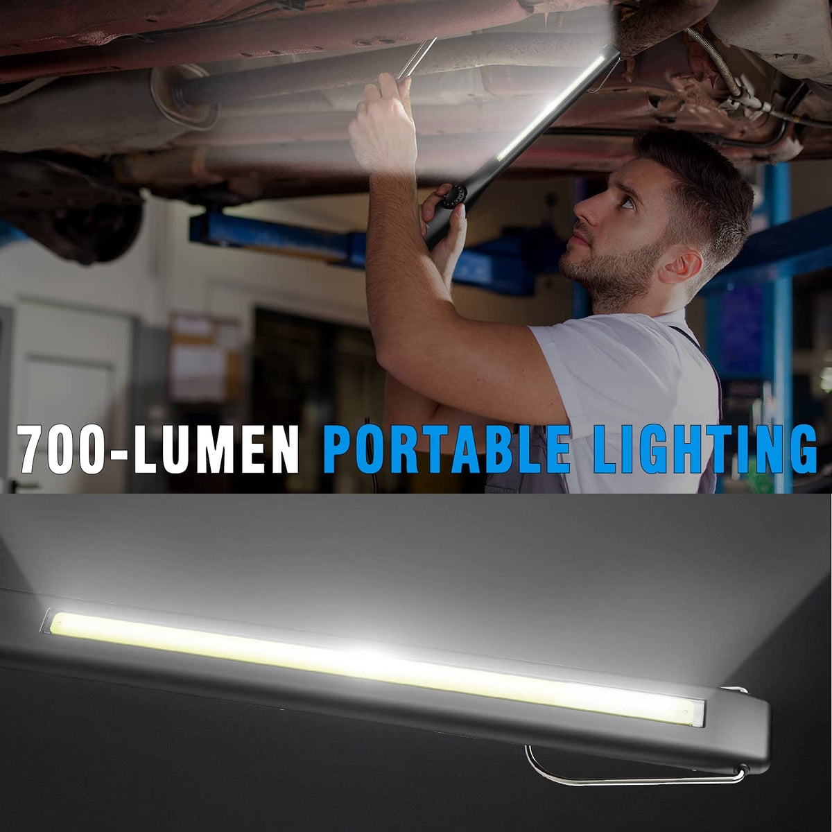 700 Lumens Rechargeable Magnetic COB LED Work Light S6105
