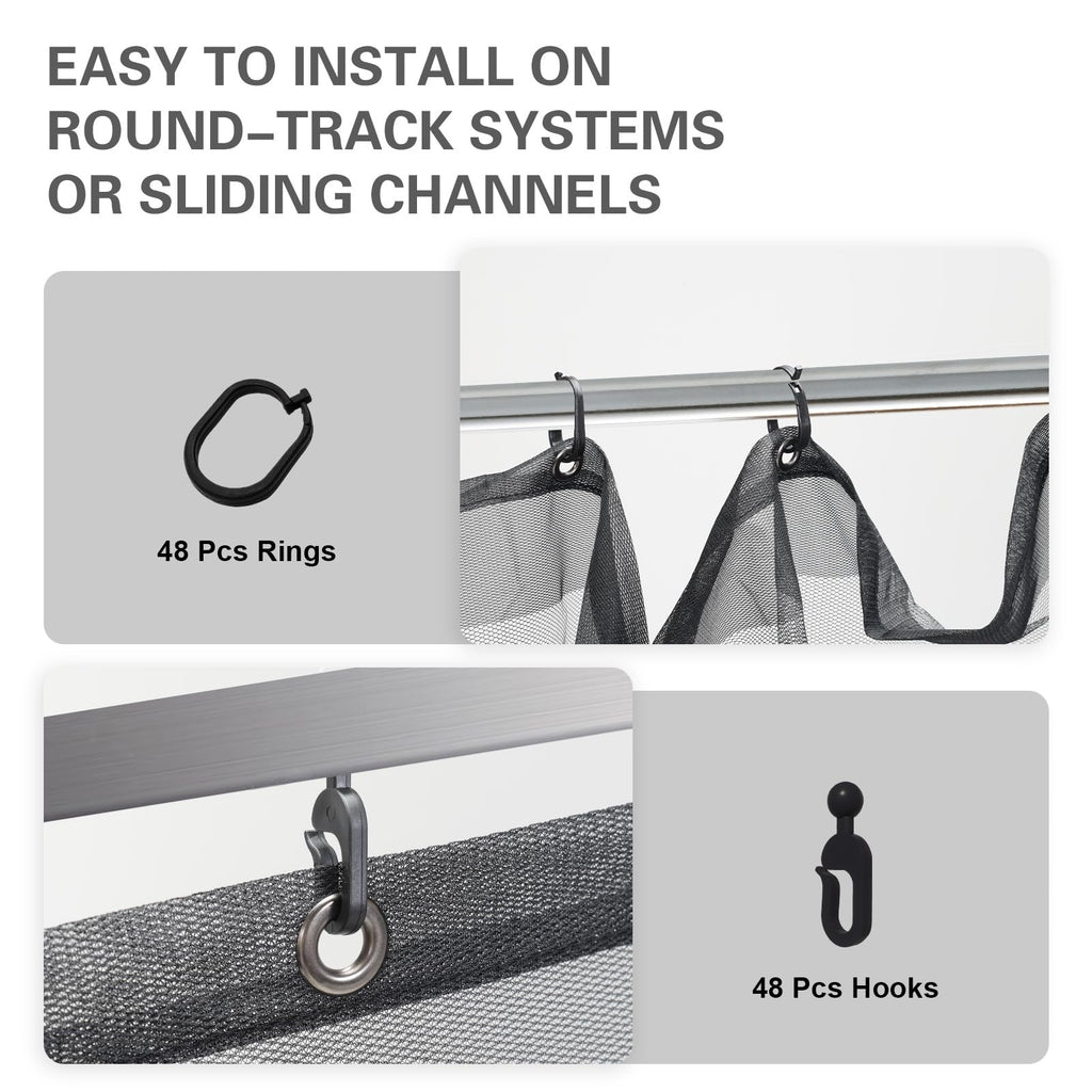 10' x 10' Black Gazebo Netting Screen Replacement Y14273