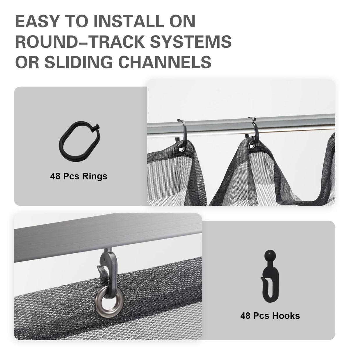 10' x 10' Black Gazebo Netting Screen Replacement Y14273