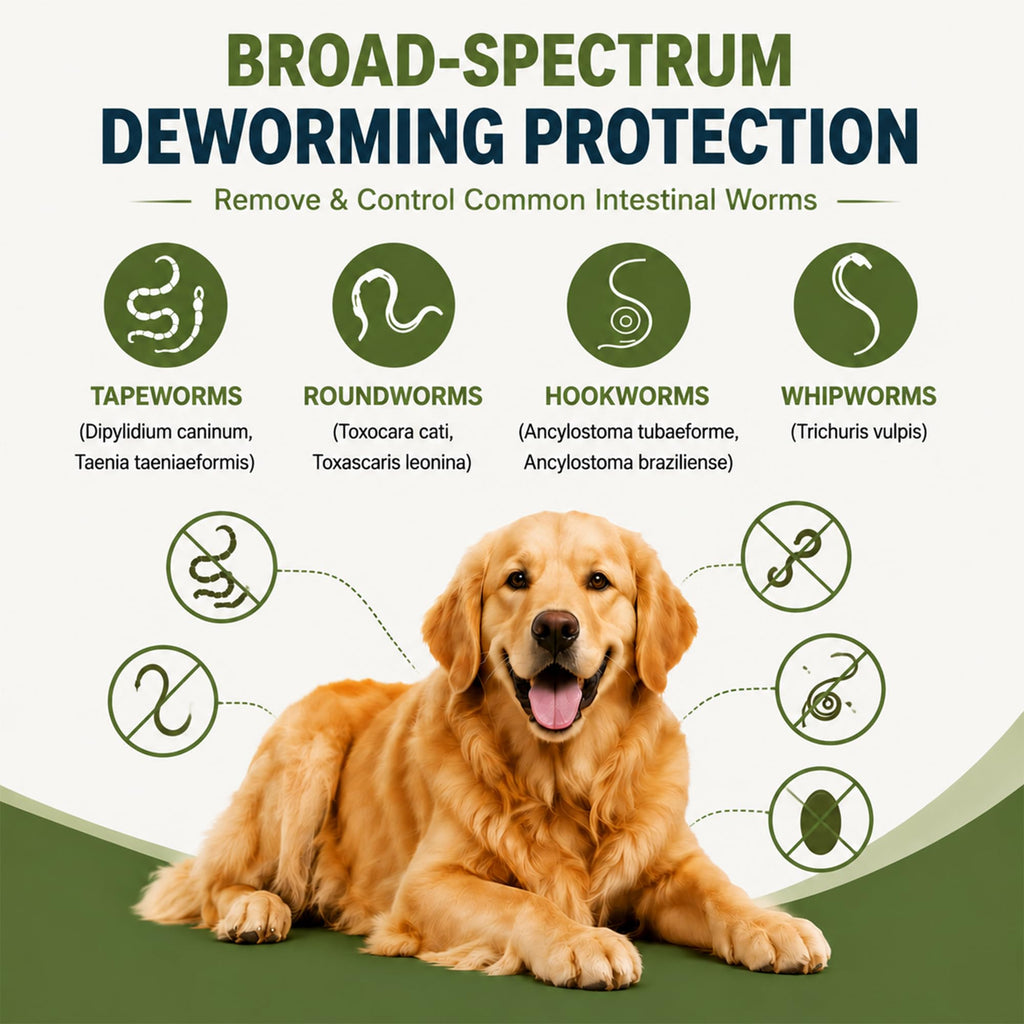 Dog Broad Spectrum Dewormer for Tapeworms, Hookworms and Roundworms H587