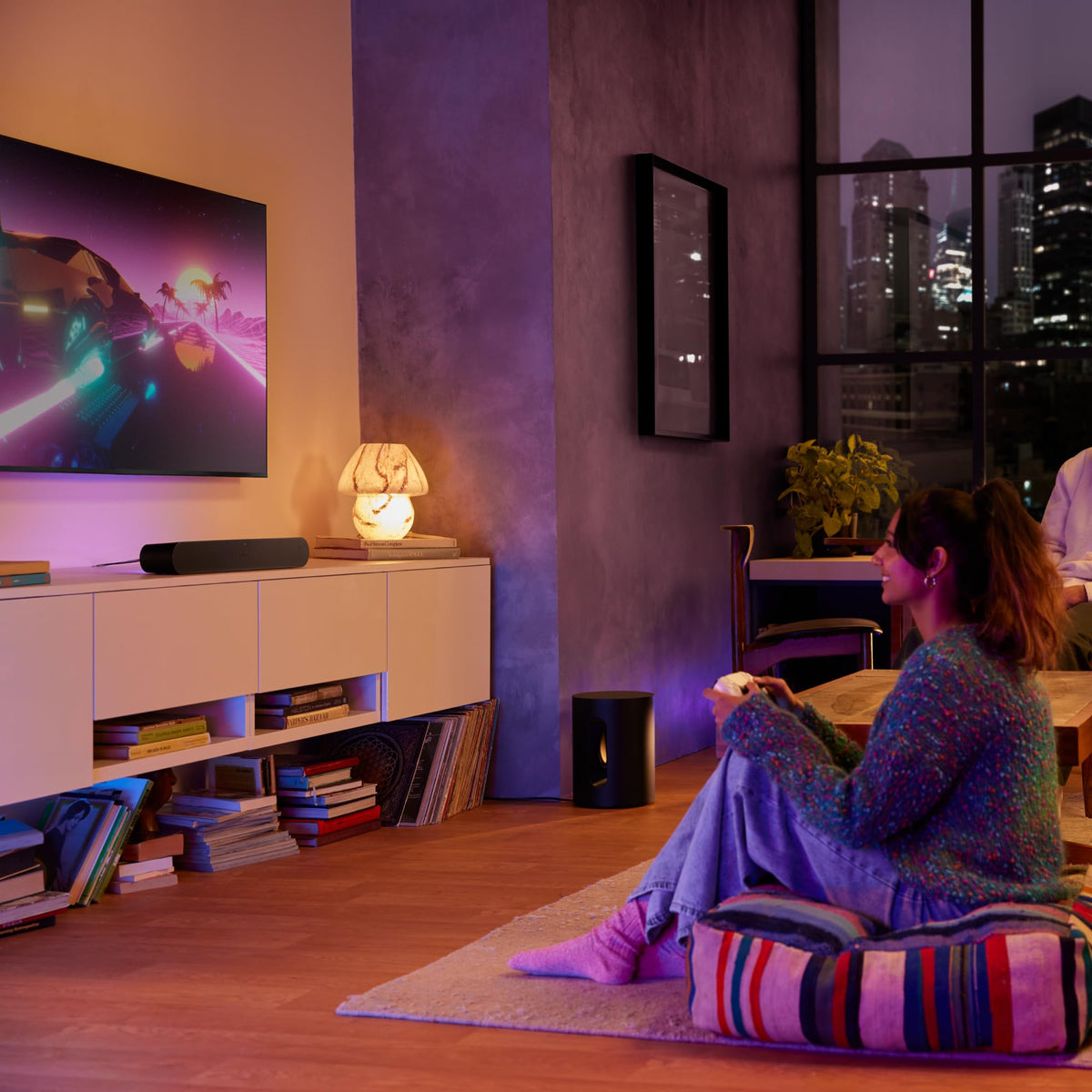 Black Compact Wireless Subwoofer F2413