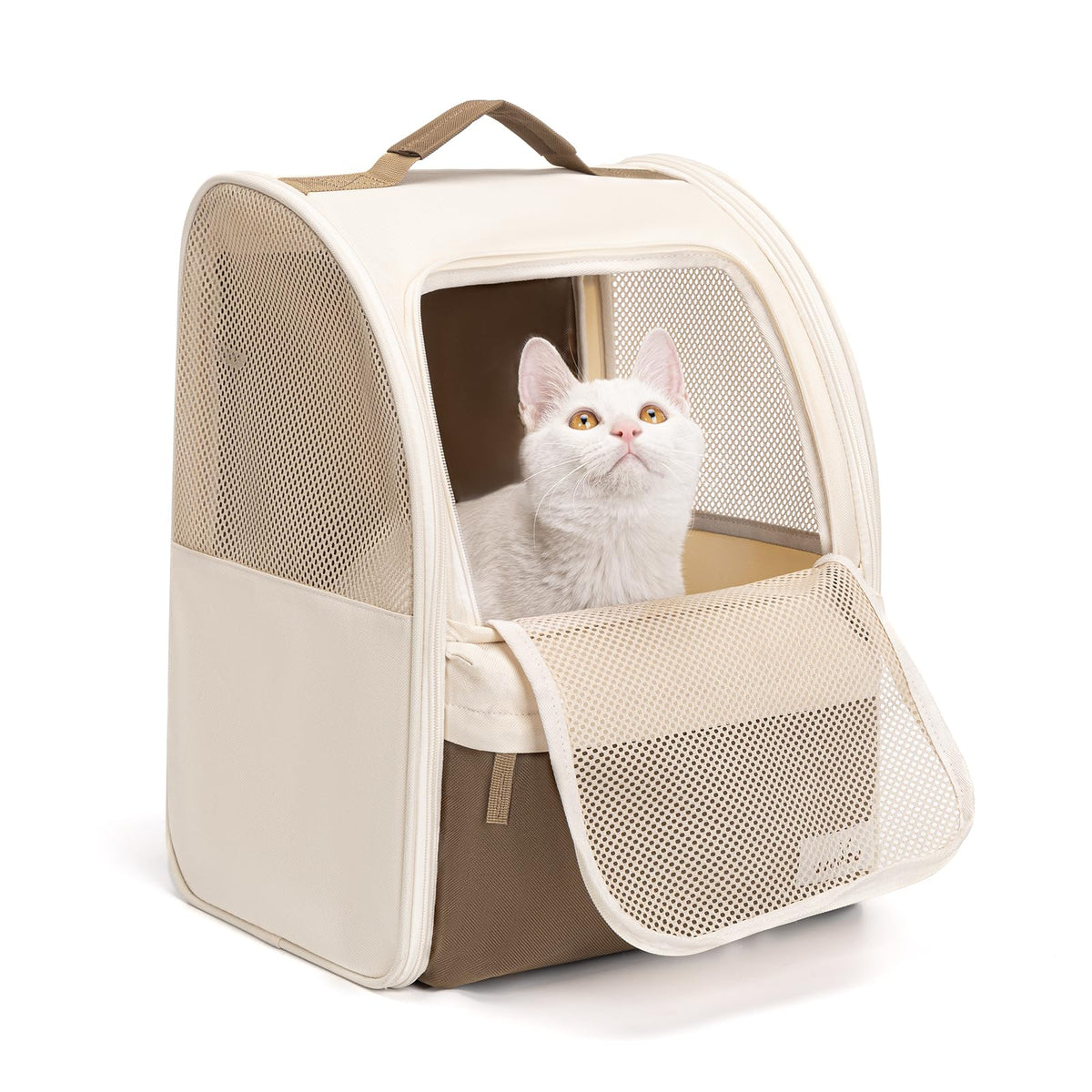 Beige Cat Carrier Backpack Q455