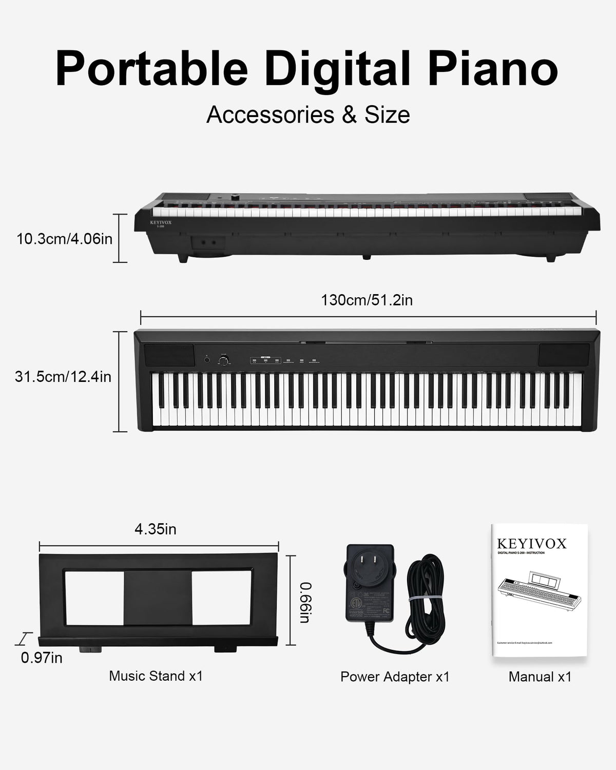 88 Key Weighted Digital Piano F57254