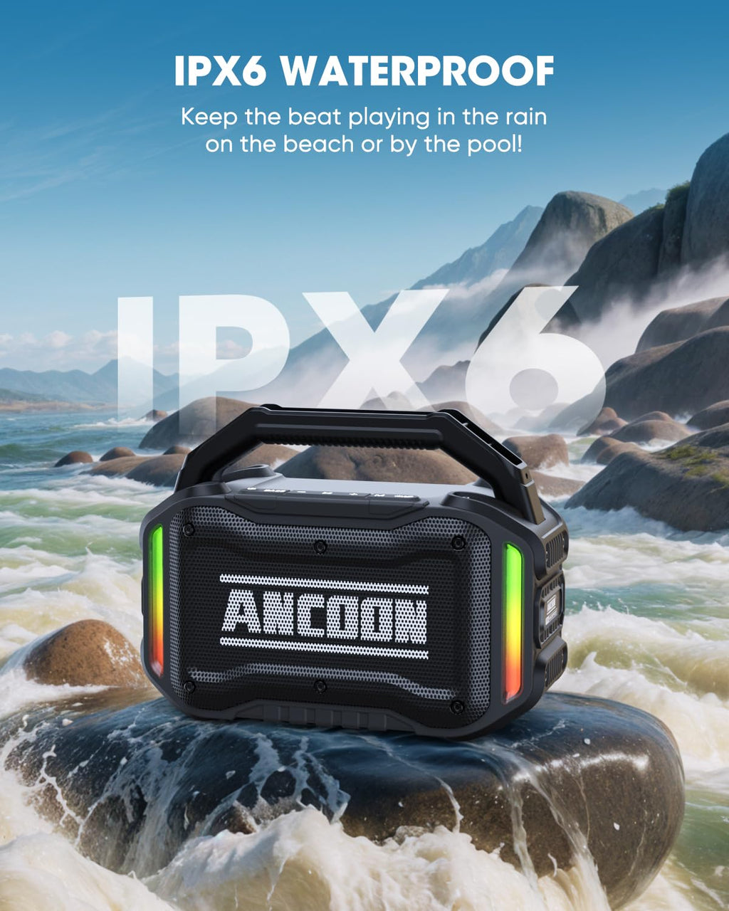 80W Bluetooth Wireless Speaker with Bass Y93962