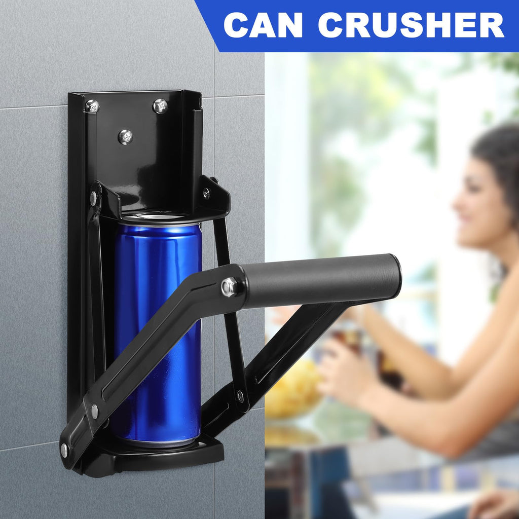 Wall Mounted Can Crusher with Bottle Opener D946589