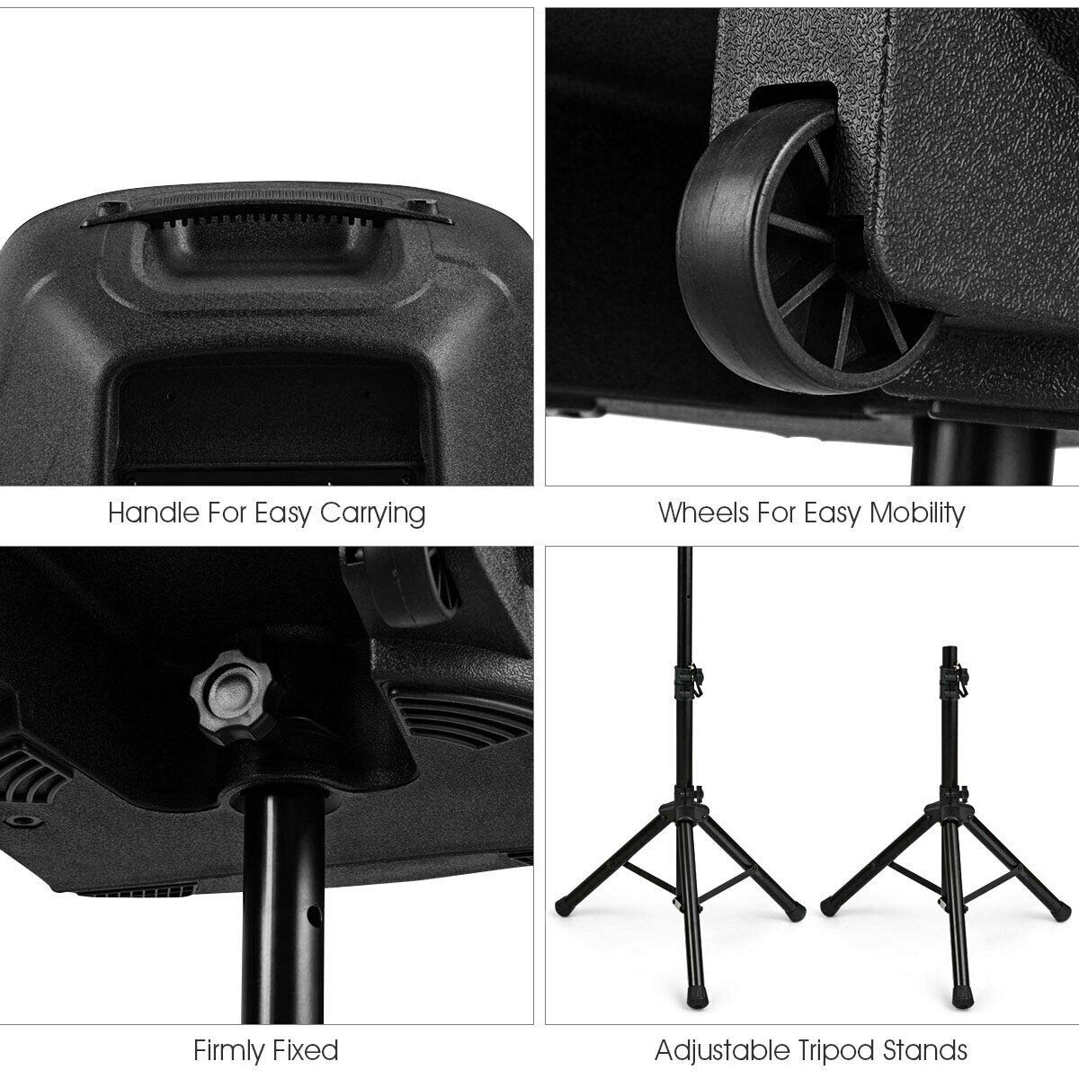 15" 1500W 2-Way Portable PA Speaker System O970324