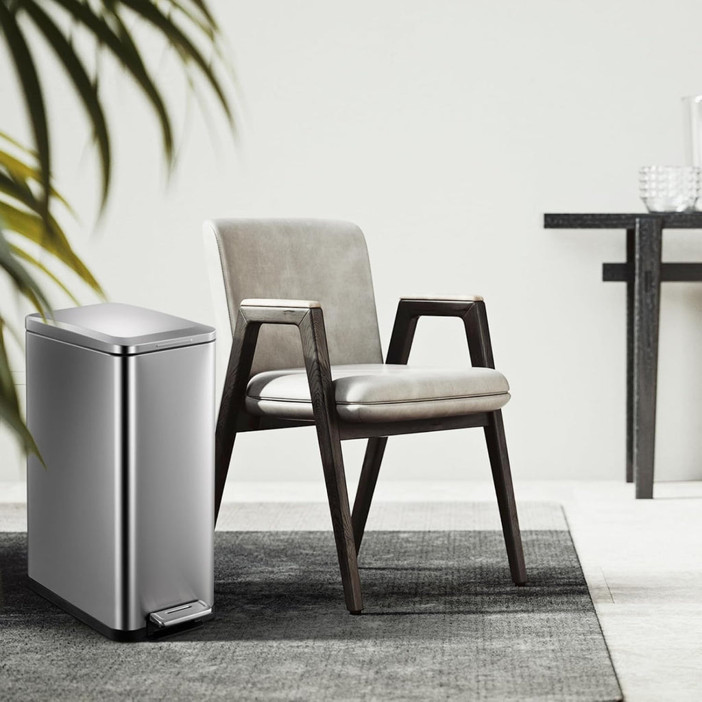 50L Slim Stainless Steel Kitchen Trash Can W630729