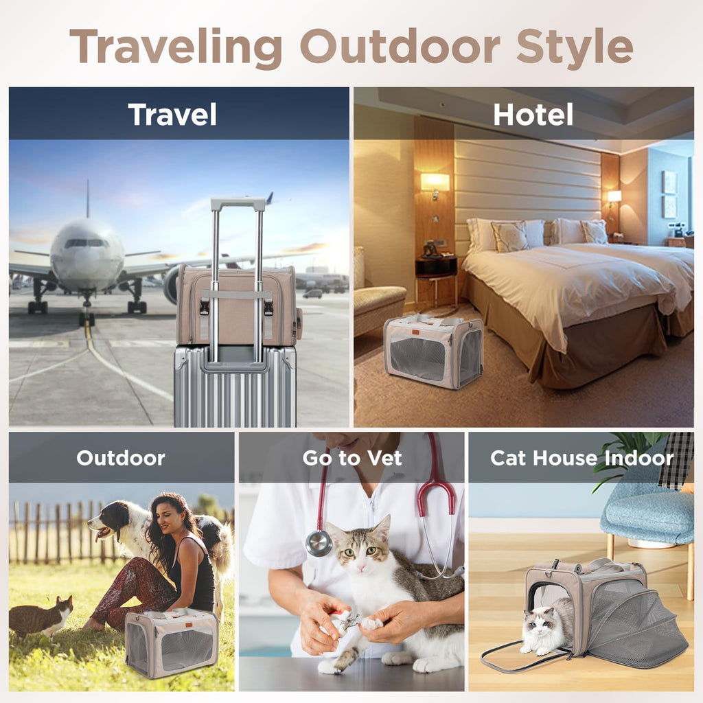 Airline Approved Soft Expandable Pet Carrier L9698