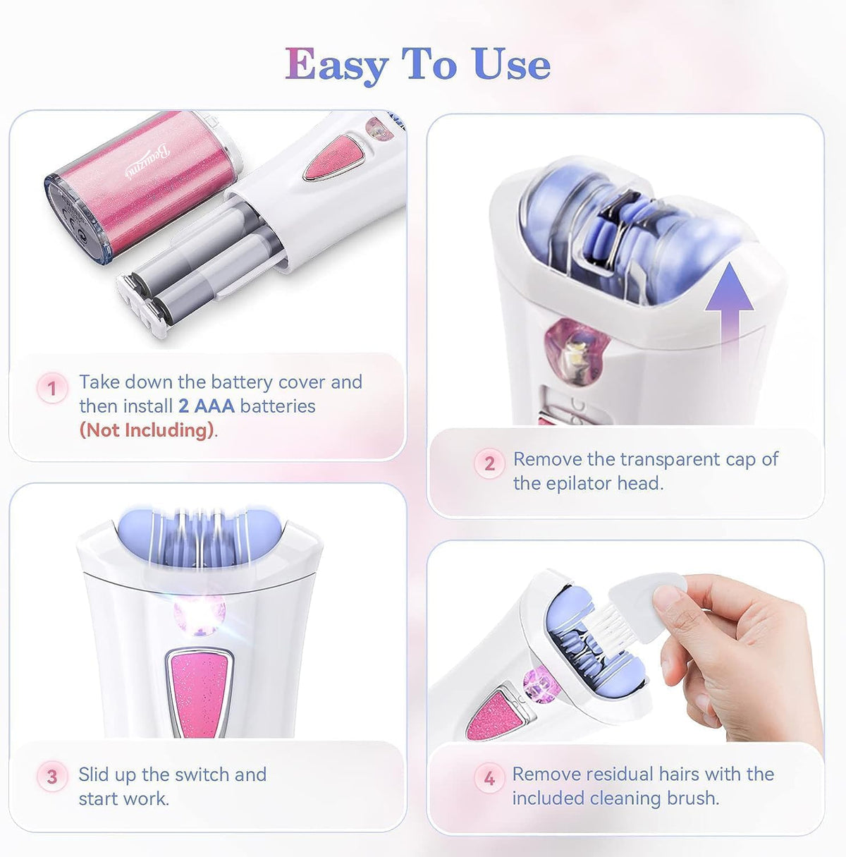 Portable Electric Mini Epilator with 9-Tweezers Q5341