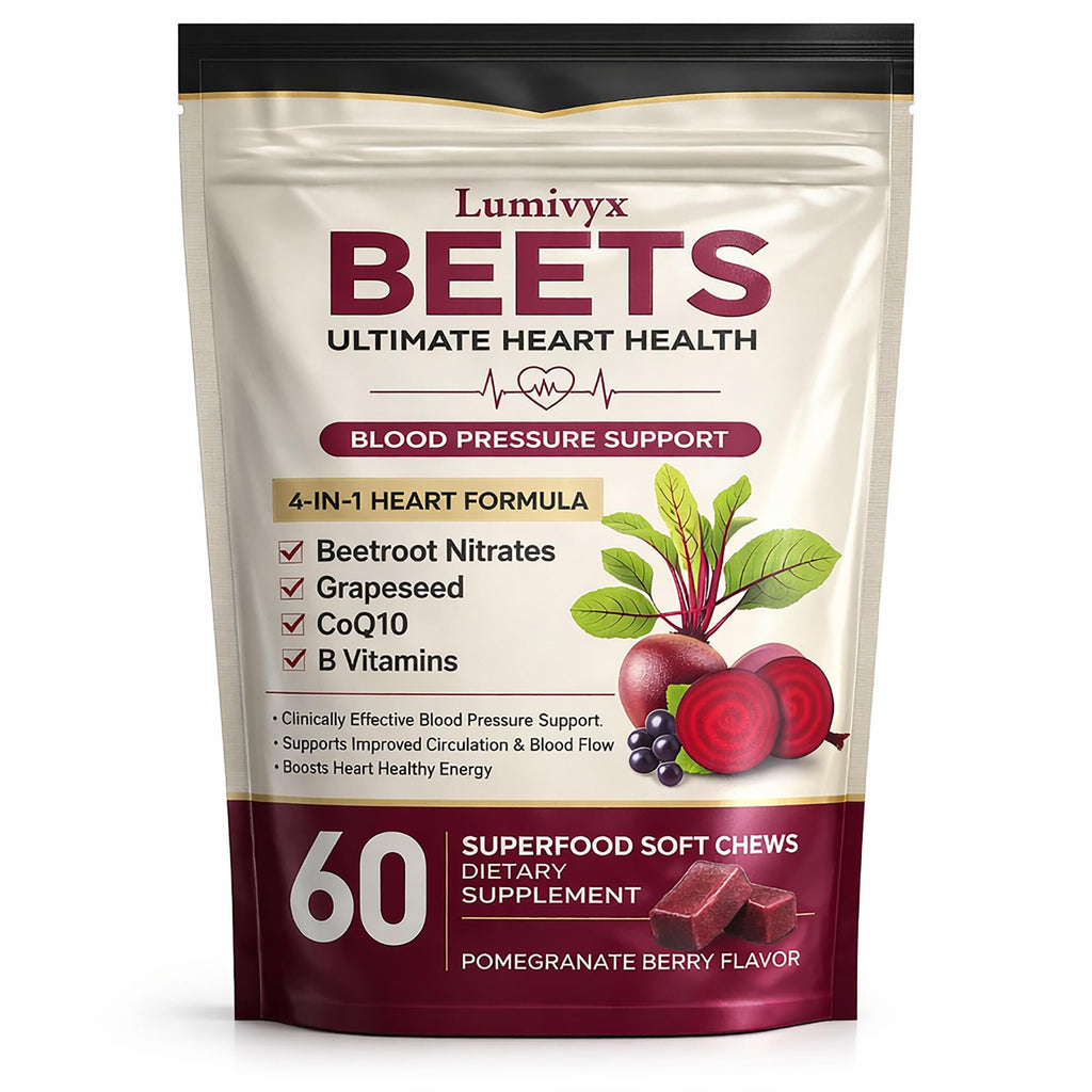 Beet Chews with Grape Seed Extract & CoQ10 - 60 Chews G1563