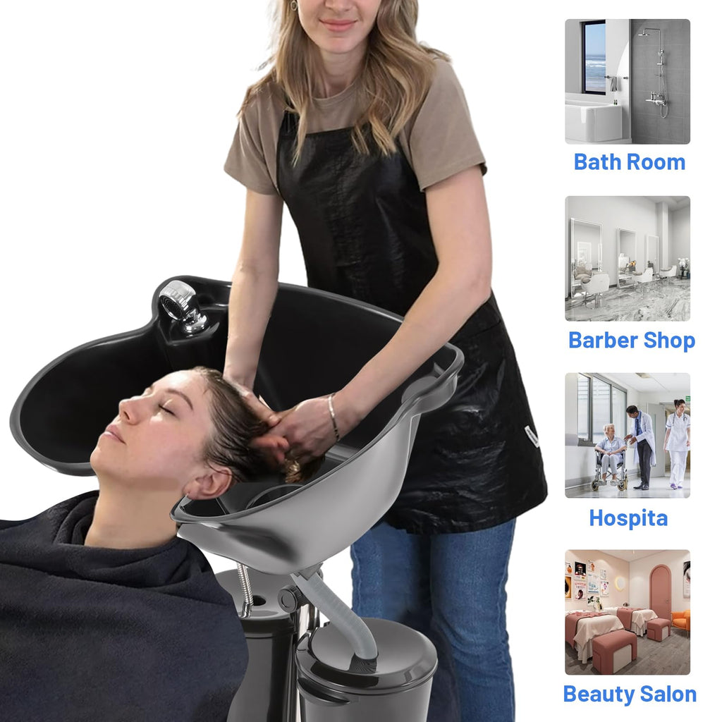 Portable Plastic Shampoo Bowl with Electric Pump W8768