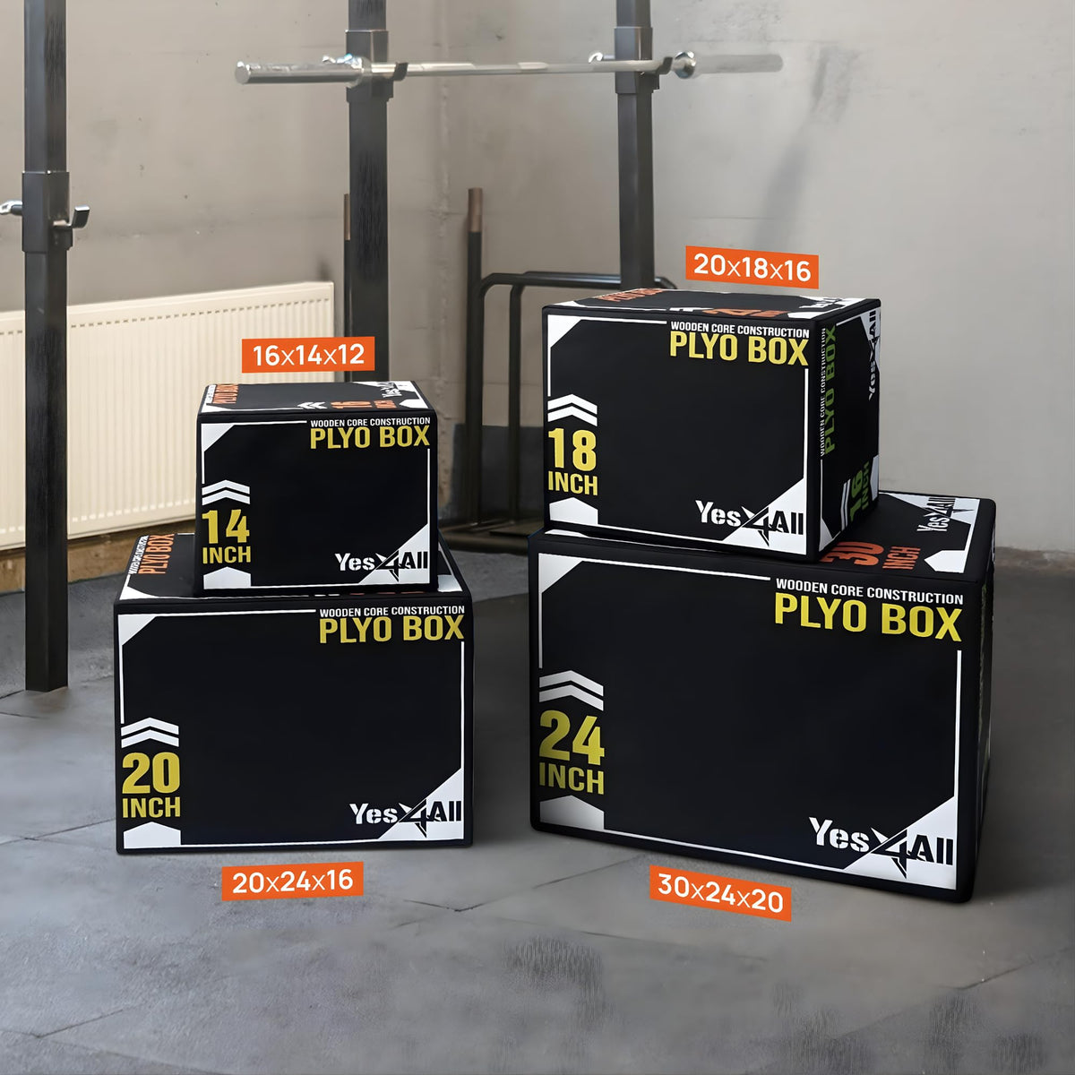 3-in-1 Soft-Padded Plyo Box with Wooden Core U4144
