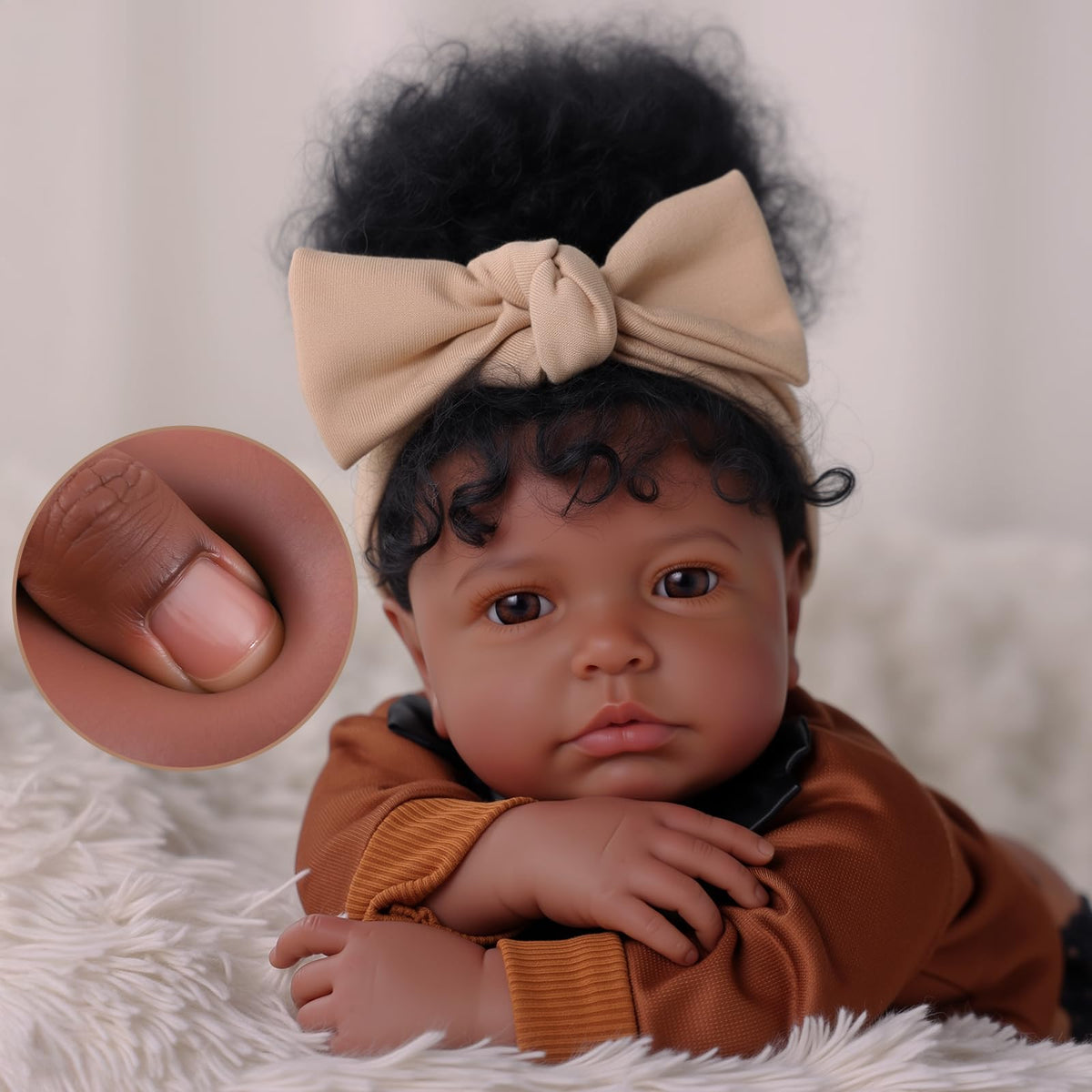 20 Inch Black Baby Doll with Play Set O791