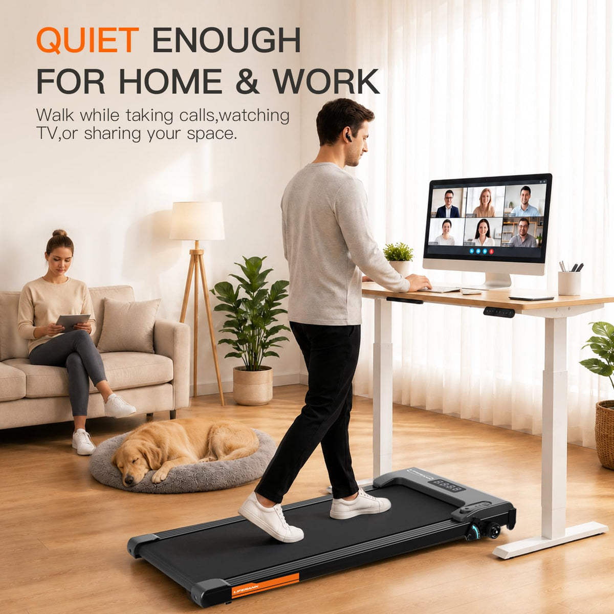 Portable Under Desk Treadmill with Incline M806881