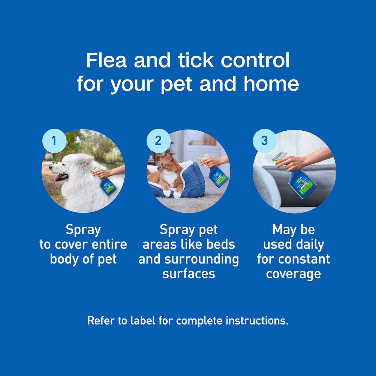 Flea & Tick Pet & Home Spray, 16 Oz L5864