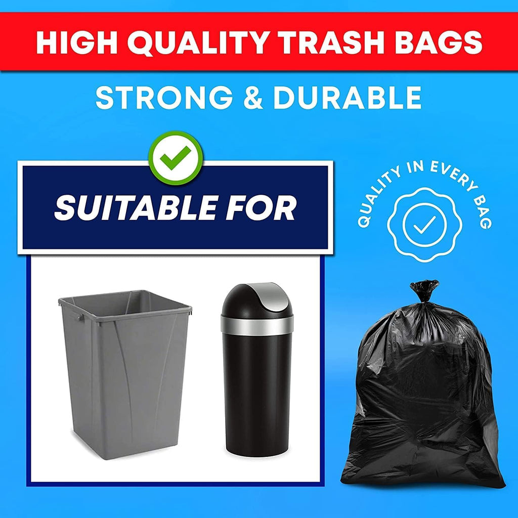 33 Gallon Heavy Duty Trash Bags 110 Count Black Can Liners S559490
