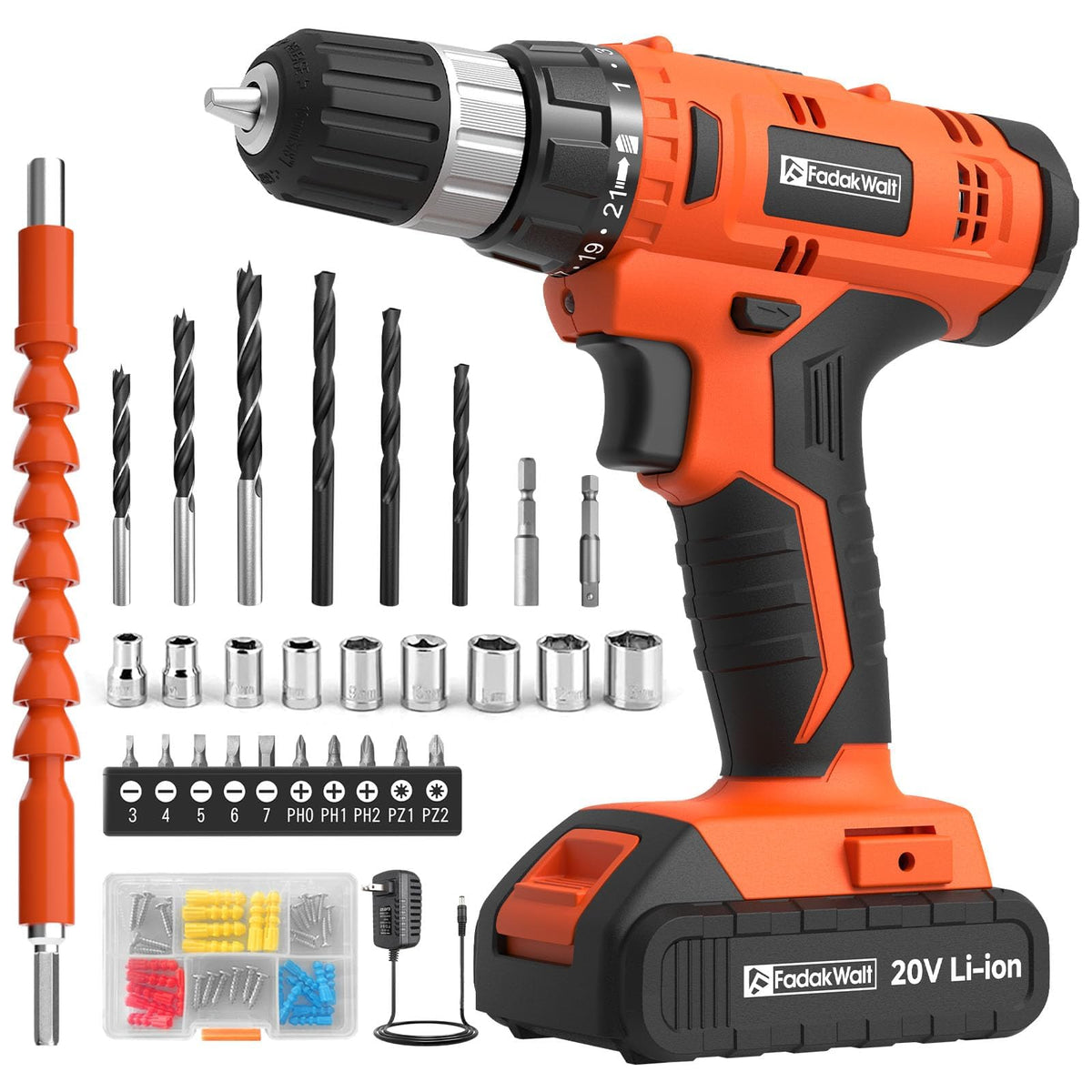 Cordless Drill Set 20V with Battery And Charger G976725