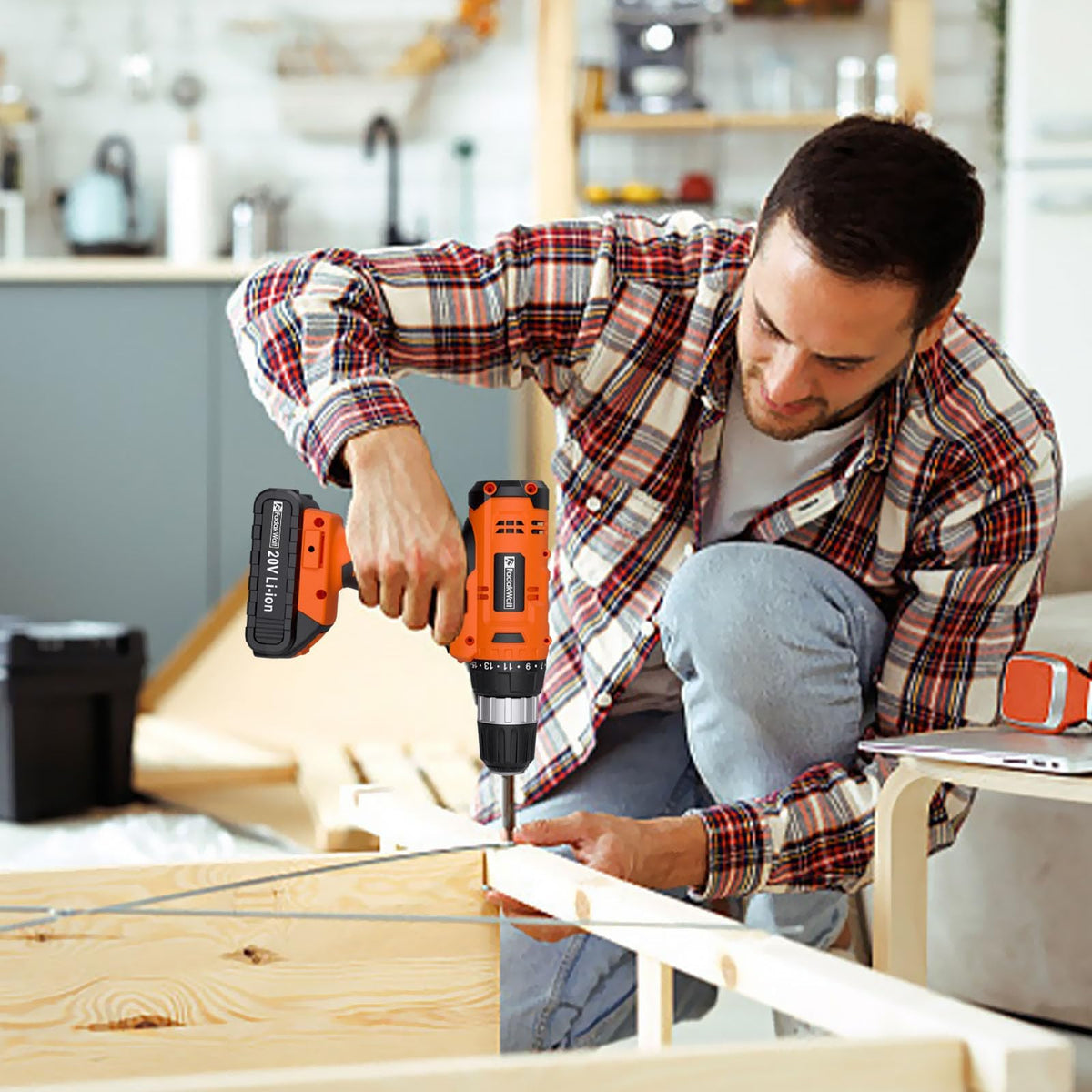 Cordless Drill Set 20V with Battery And Charger G976725