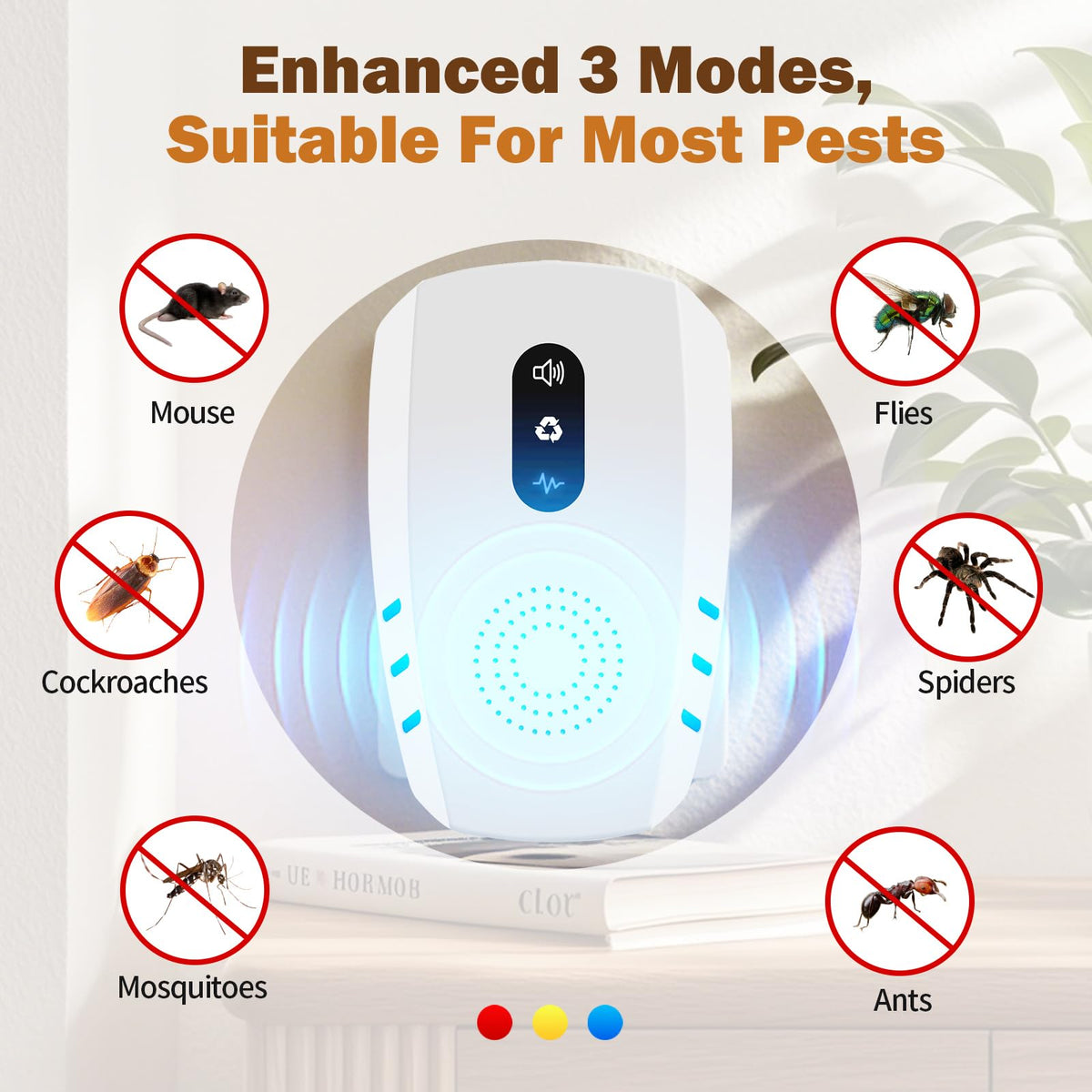 Ultrasonic Indoor Pest Repeller 6 Pack Q285007