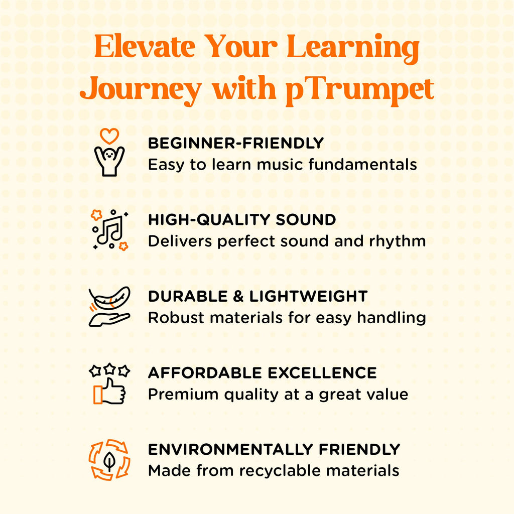 Bb Plastic Trumpet with 3C & 5C Mouthpieces and Carrying Bag F40405