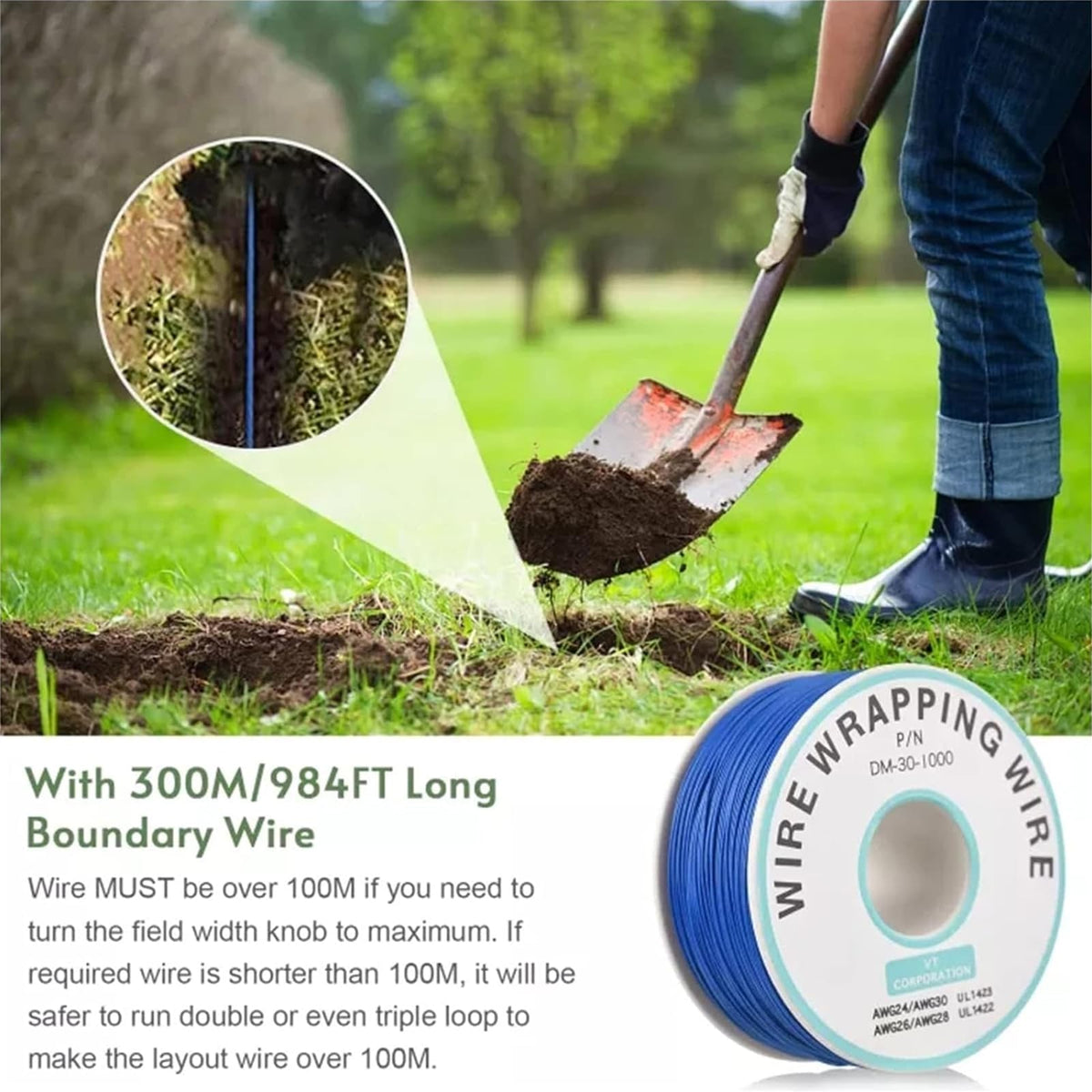 Electronic Dog Fence, In-ground/Aboveground Pet Containment System, Waterproof Training Collar P104
