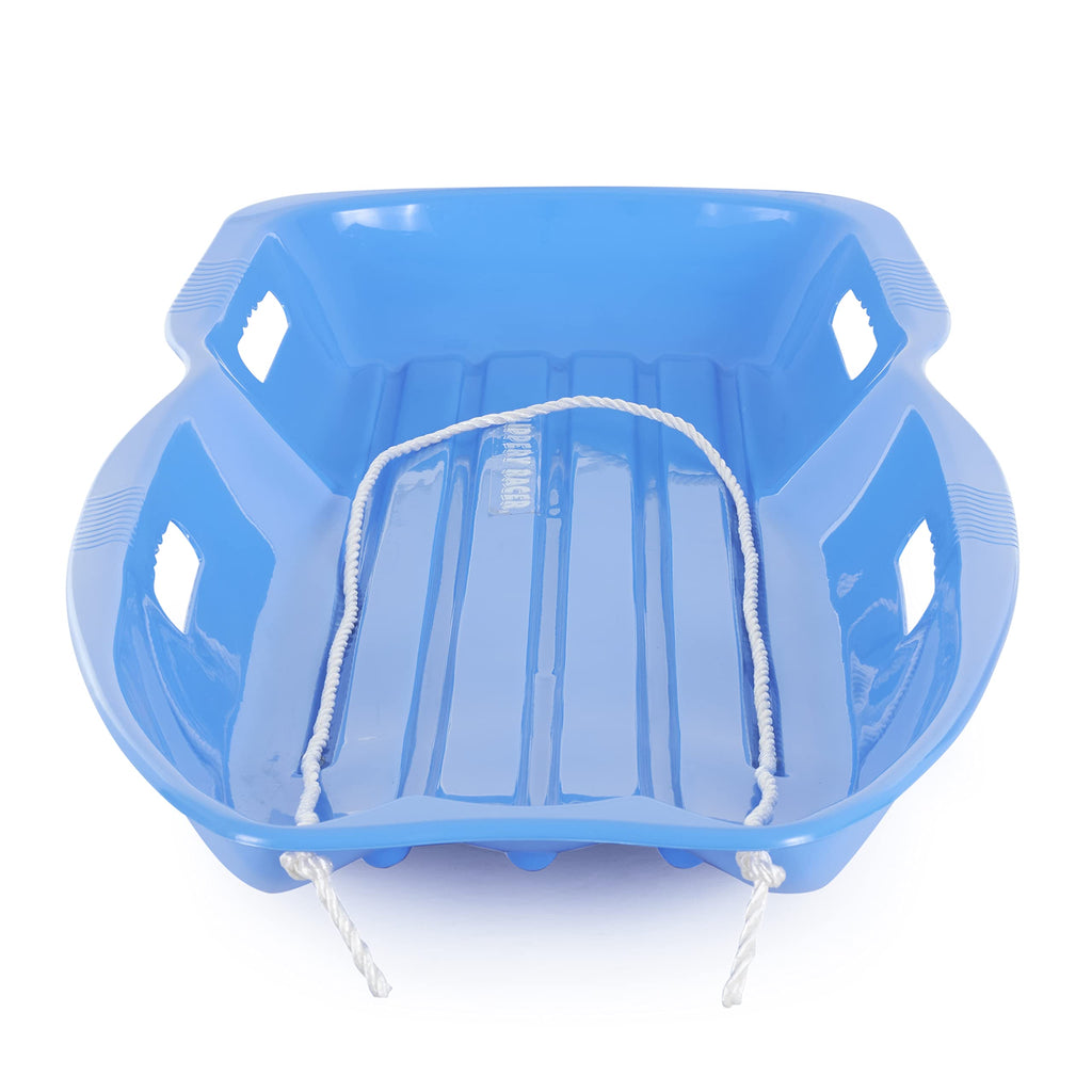 Plastic Toboggan Snow Sled with Pull Rope, 2 Pack U288