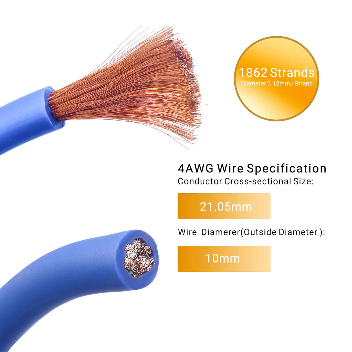 4 Gauge CCA Amplifier Wiring Kit with OFC RCA Cable I894