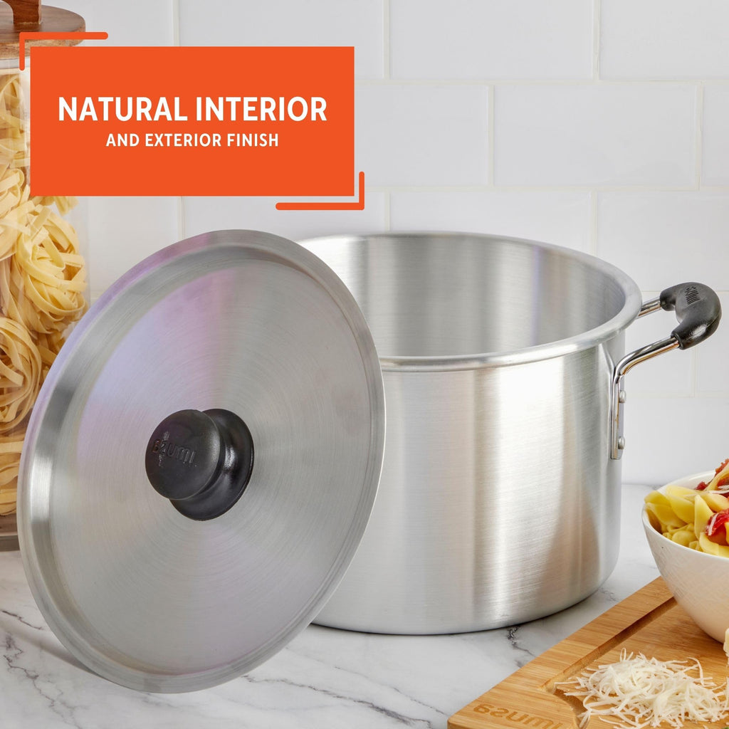 Silver 8 Quart Aluminum Stock Pot with Lid O589753
