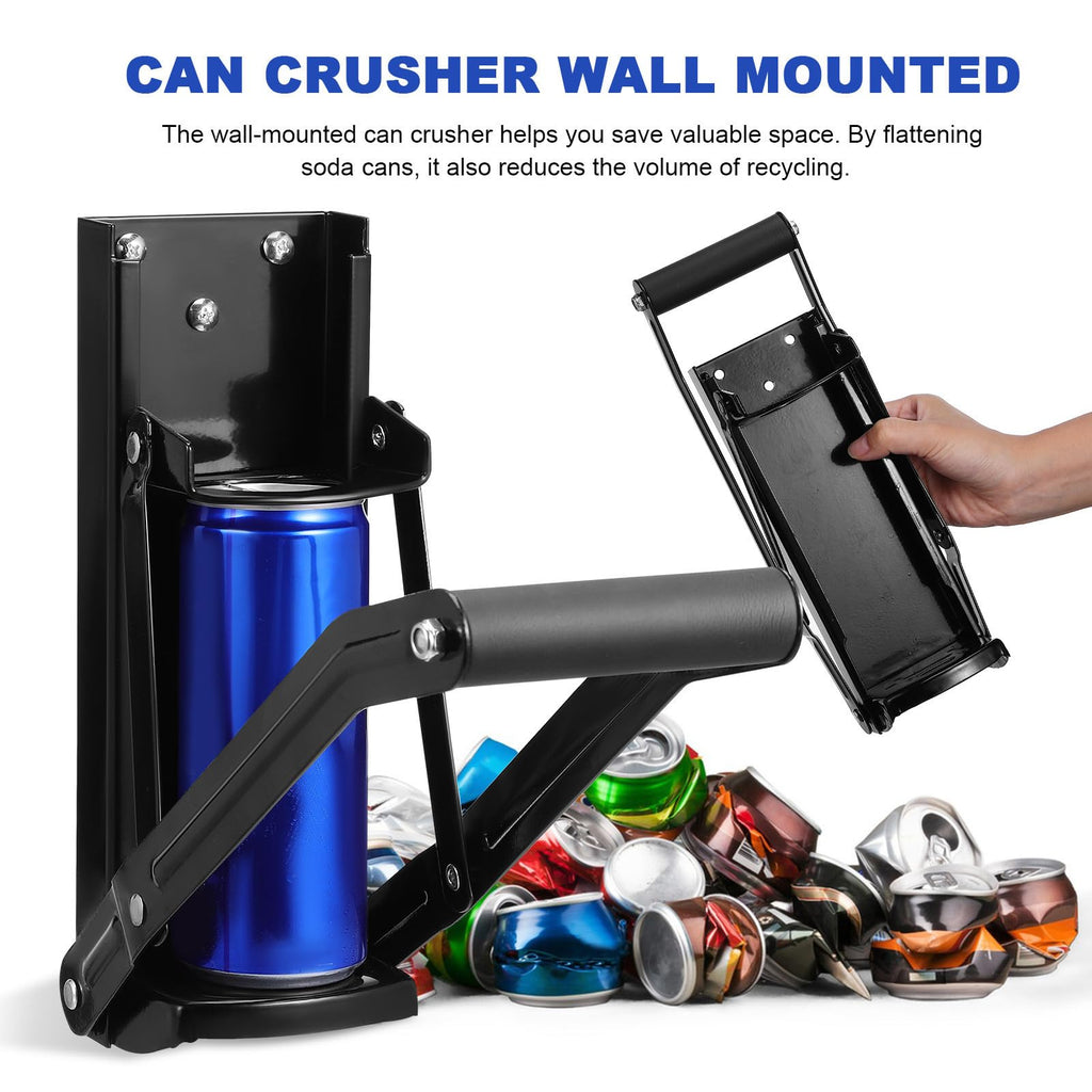 Wall Mounted Can Crusher with Bottle Opener D946589