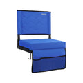Blue Padded Folding Stadium Seats with Back Support L973773
