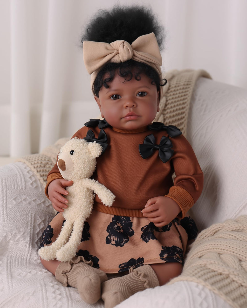 20 Inch Black Baby Doll with Play Set O791