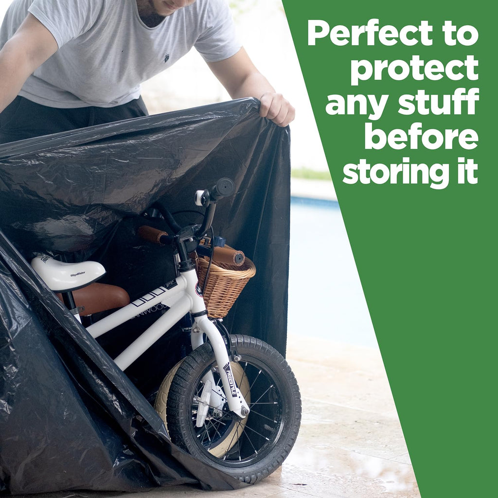 95 Gallon Heavy Duty Contractor Trash Bags, 50 Ct, Black, 1.2 Mil W10720
